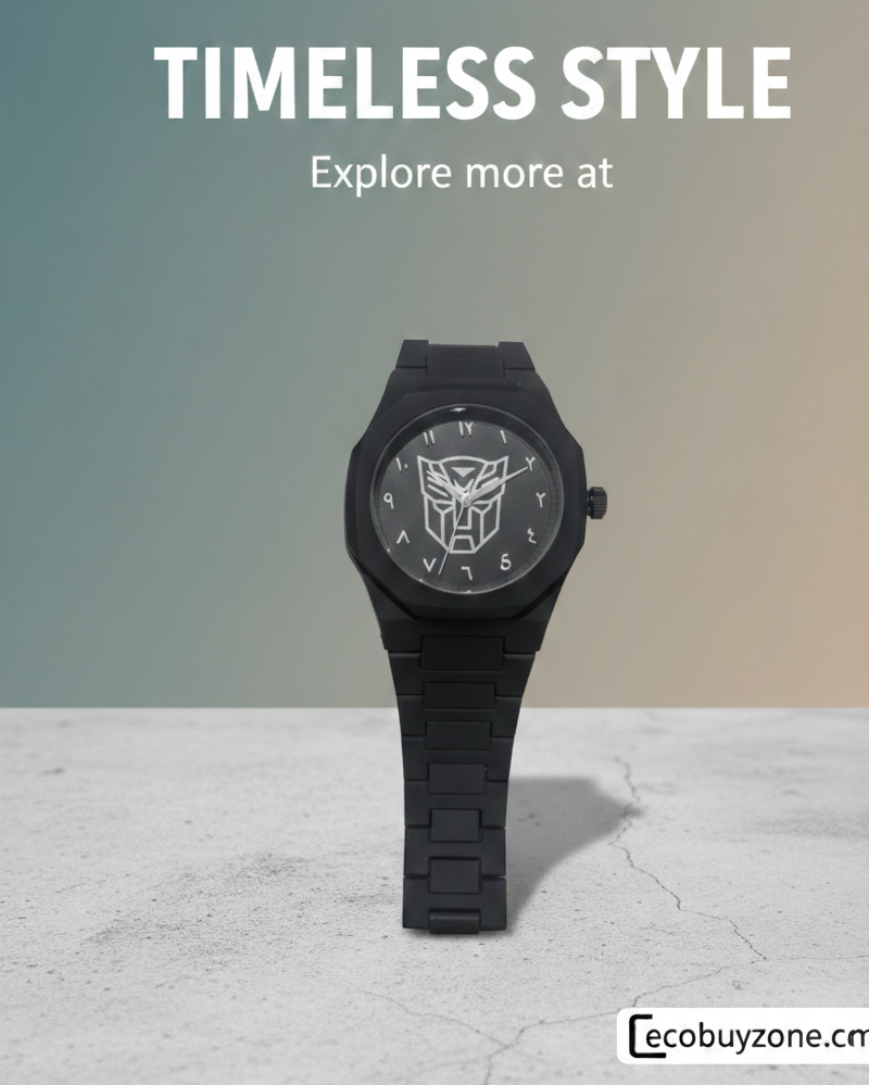 Arabic Aura Black Watch for Men Luxury Stylish