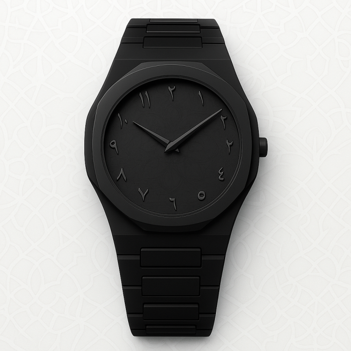 Arabic Aura Black Watch for Men Luxury Stylish