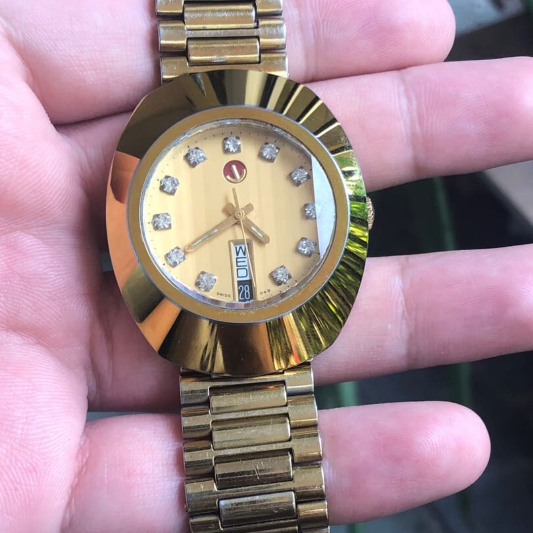 Vintage DiaStar 11 Stone Automatic Like Jubilee Watch with Date and Time for Business Men and Women